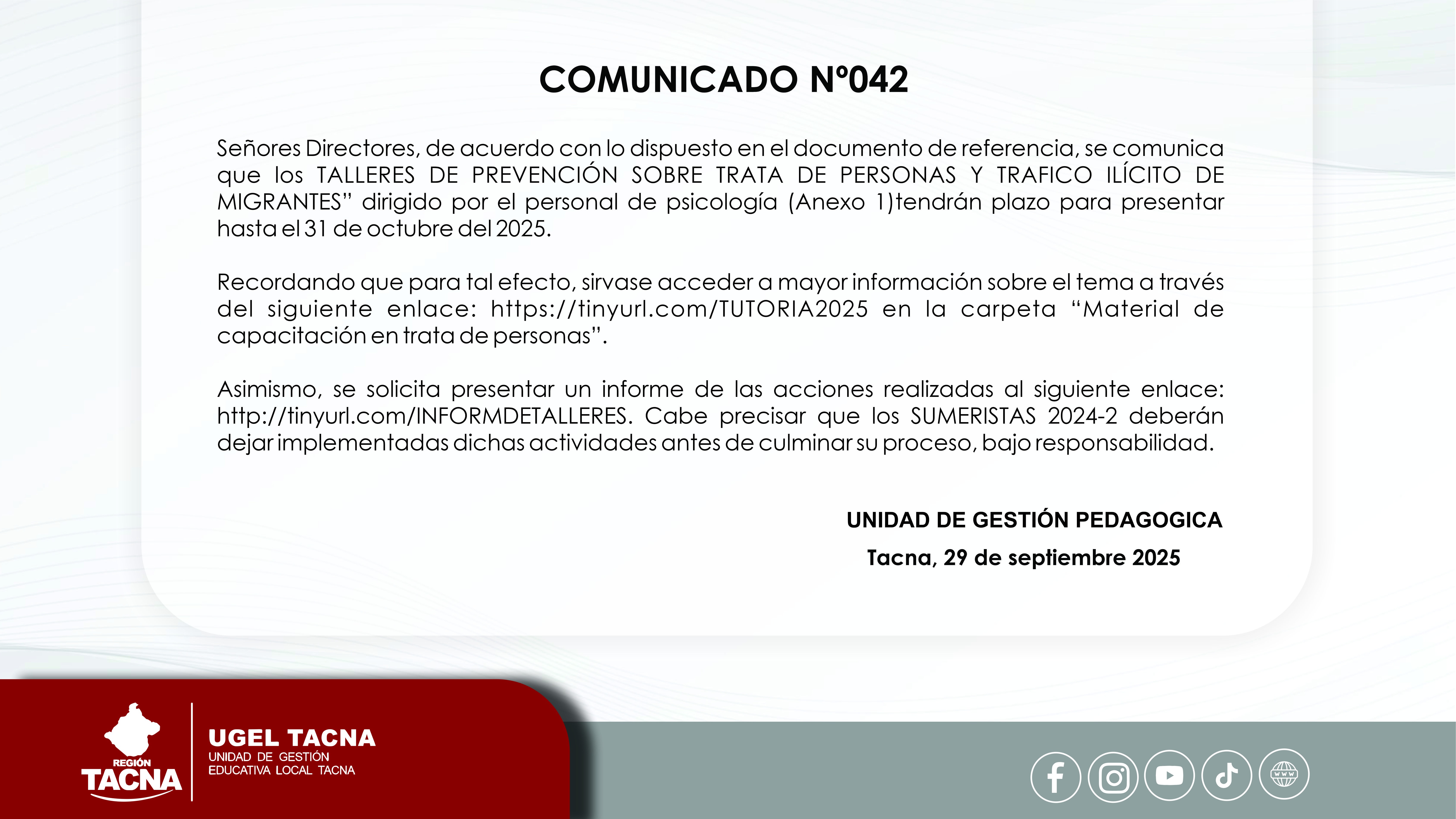 Título del comunicado
